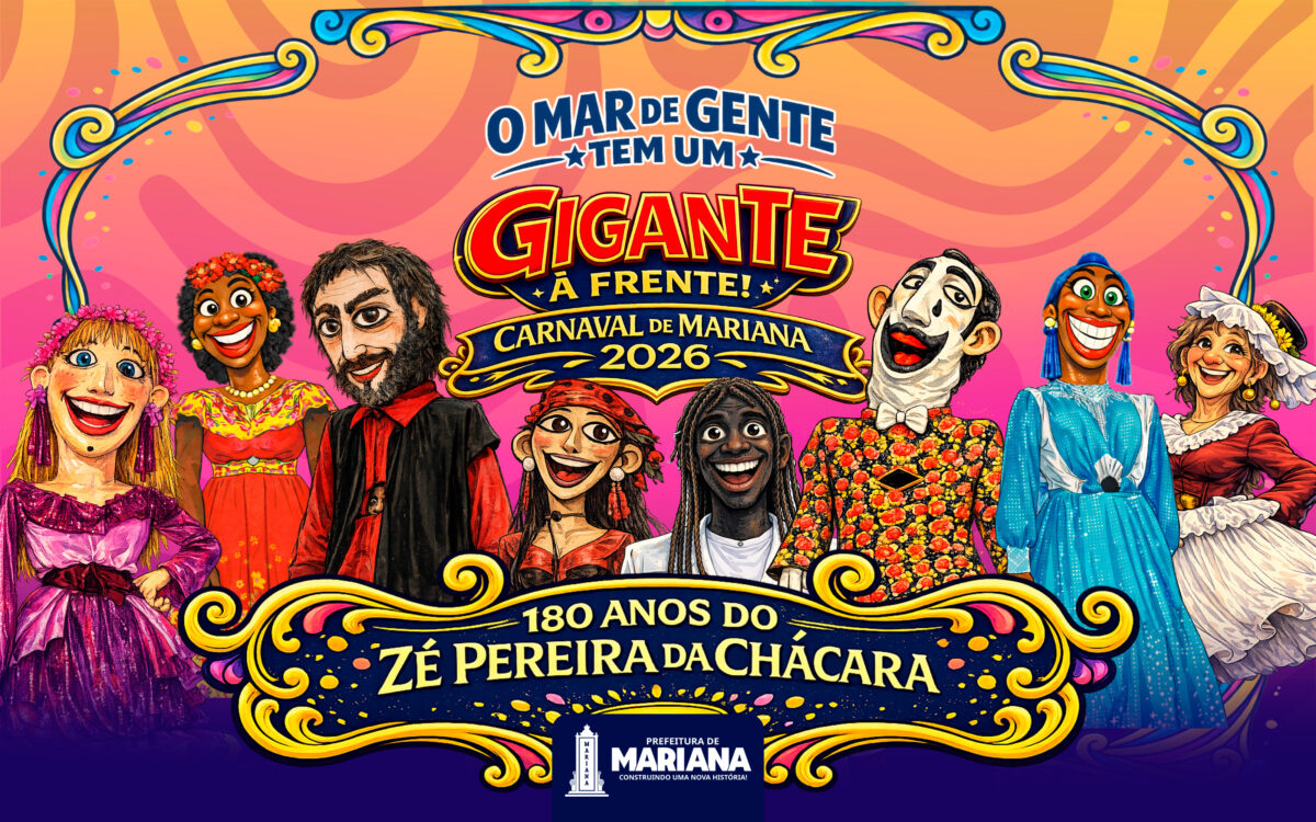 Carnaval 2026 de Mariana celebra os 180 anos do Zé Pereira da Chácara