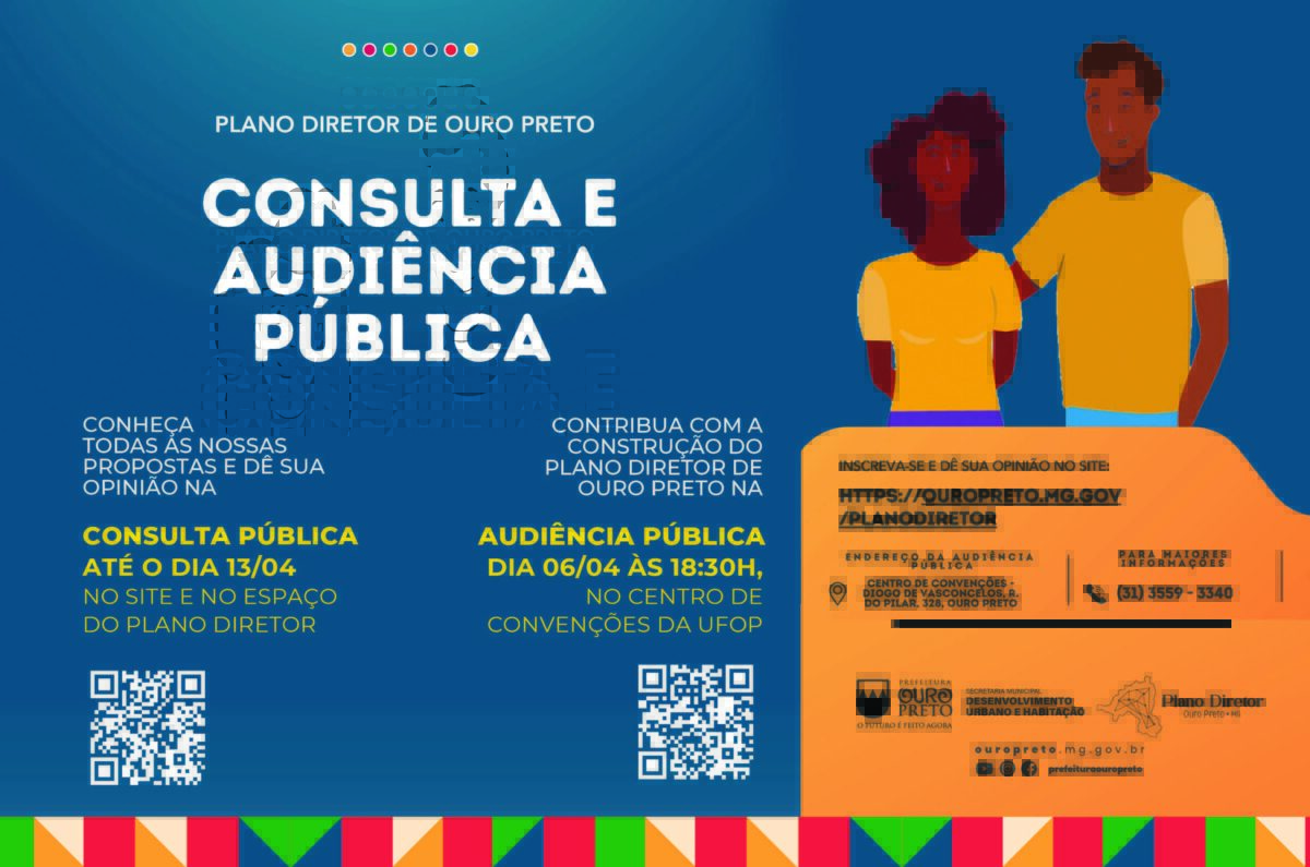 Plano Diretor de Ouro Preto tem Audiência Pública dia 06/04