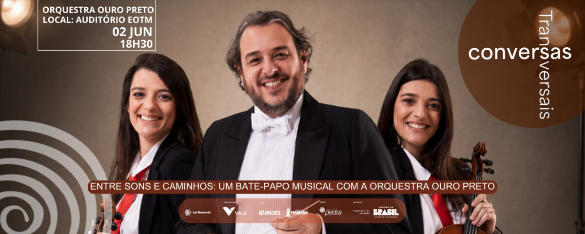 Escola de Ofícios recebe maestro Rodrigo Toffolo e violinistas da Orquestra Ouro Preto em nova edição das Conversas Transversais